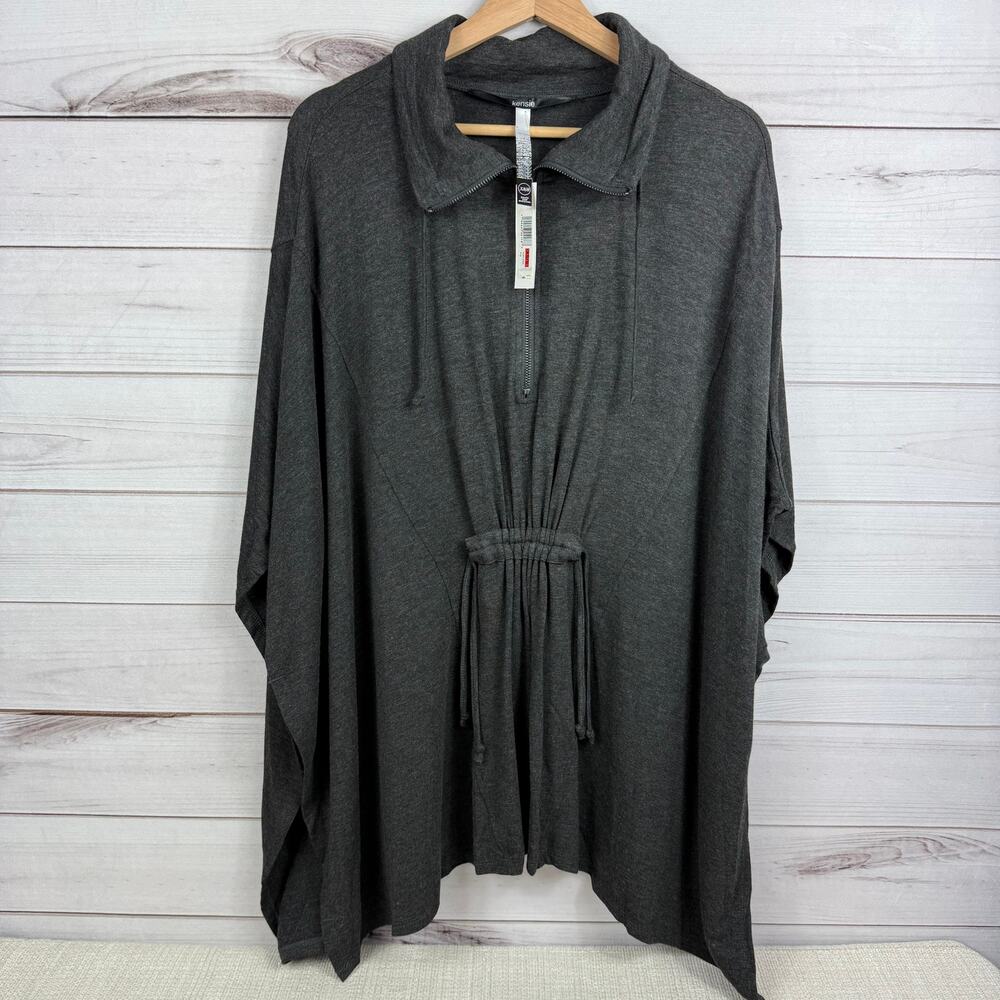 Kensie Poncho Cover‎ Up Oversized Gray NWT Womens XS S